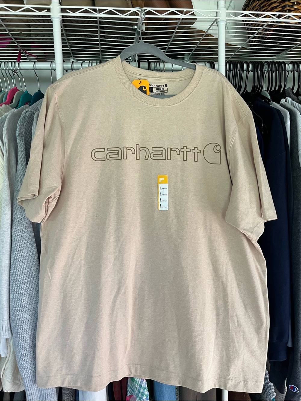 Carhartt Men’s Sandstone Logo Short Sleeve Tee